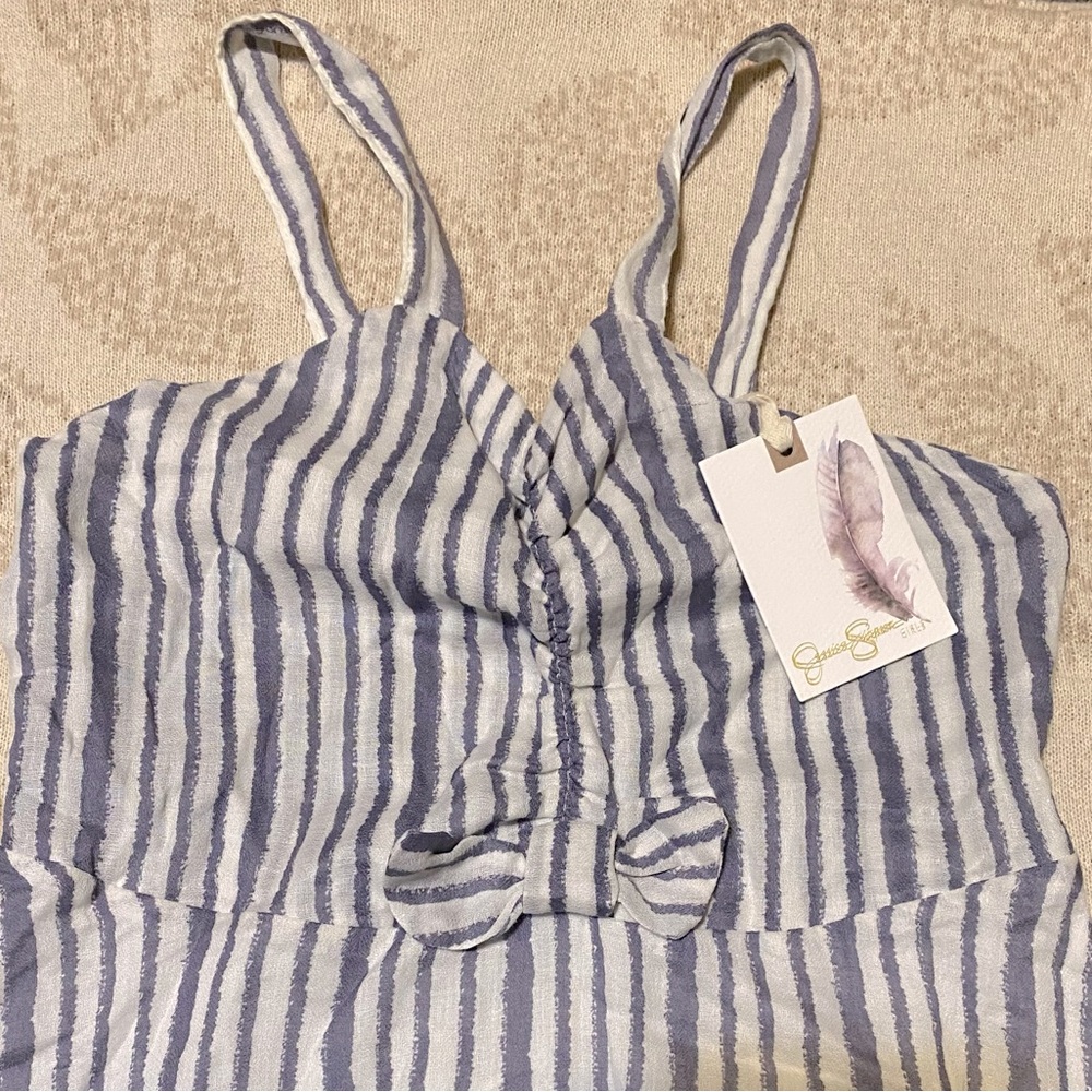 Jessica Simpson pin stripe bow accent mini dress - Picture 4 of 7